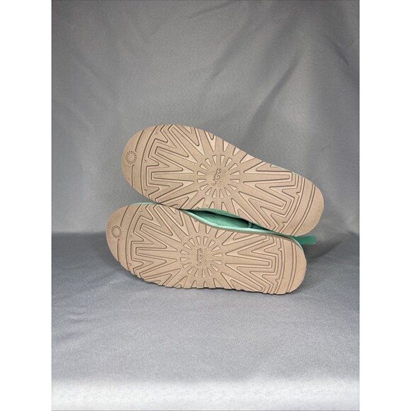 Women's UGG Boots Sz 7 Bailey Bow SFSP Aqua Suede Coquette Light Green Blue - Picture 16 of 16